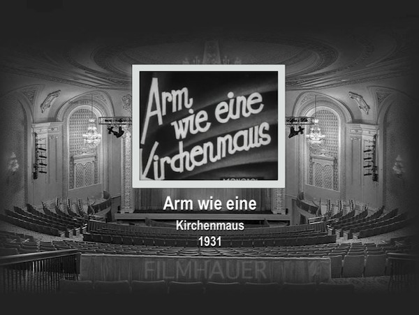 ARM WIE EIN KIRCHENMAUS 1931