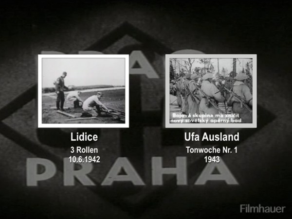 AUSLAND TONWOCHE 1943 Teil 1 - ZERSTÖRUNG VON LIDICE 10.6.1942 3 Rollen