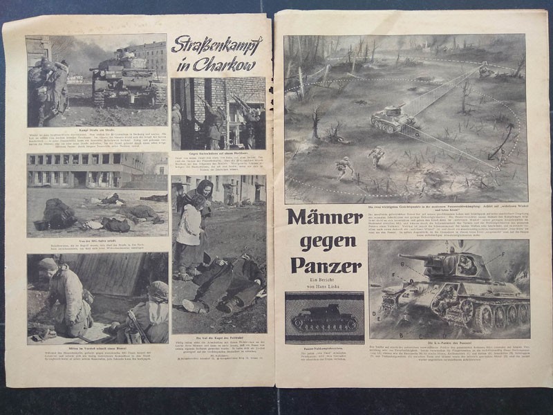 BERLINER ILLUSTRIERTE ZEITUNG 4.1943 Battle for Charkow SS Reporter