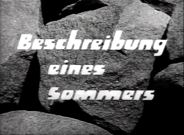 BESCHREIBUNG EINES SOMMERS 1962
