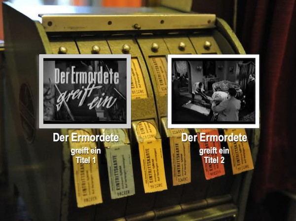 DER ERMORDETE GREIFT EIN Teil 1 & 2 1961