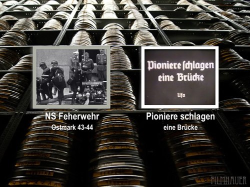 NS FEUERWEHR OSTMARK 43-44 - PIONIERE SCHLAGEN EINE BRÜCKE