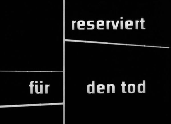 RESERVIERT FÜR DEN TOD 1963