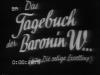 DAS TAGEBUCH DER BARONIN W 1935